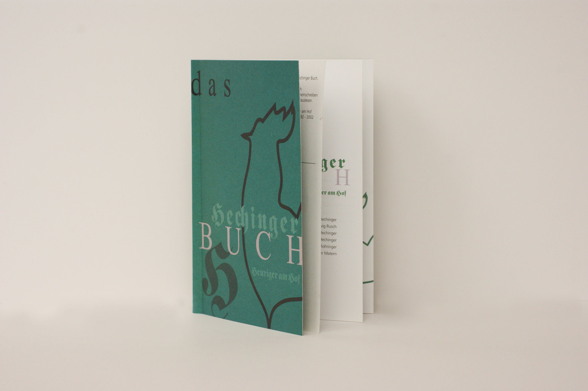 HechingerBuch, das Heurigen Taschenbuch zum herauslesen und hineinschreiben. Konzept und Gestaltung - Studio Rohringer
